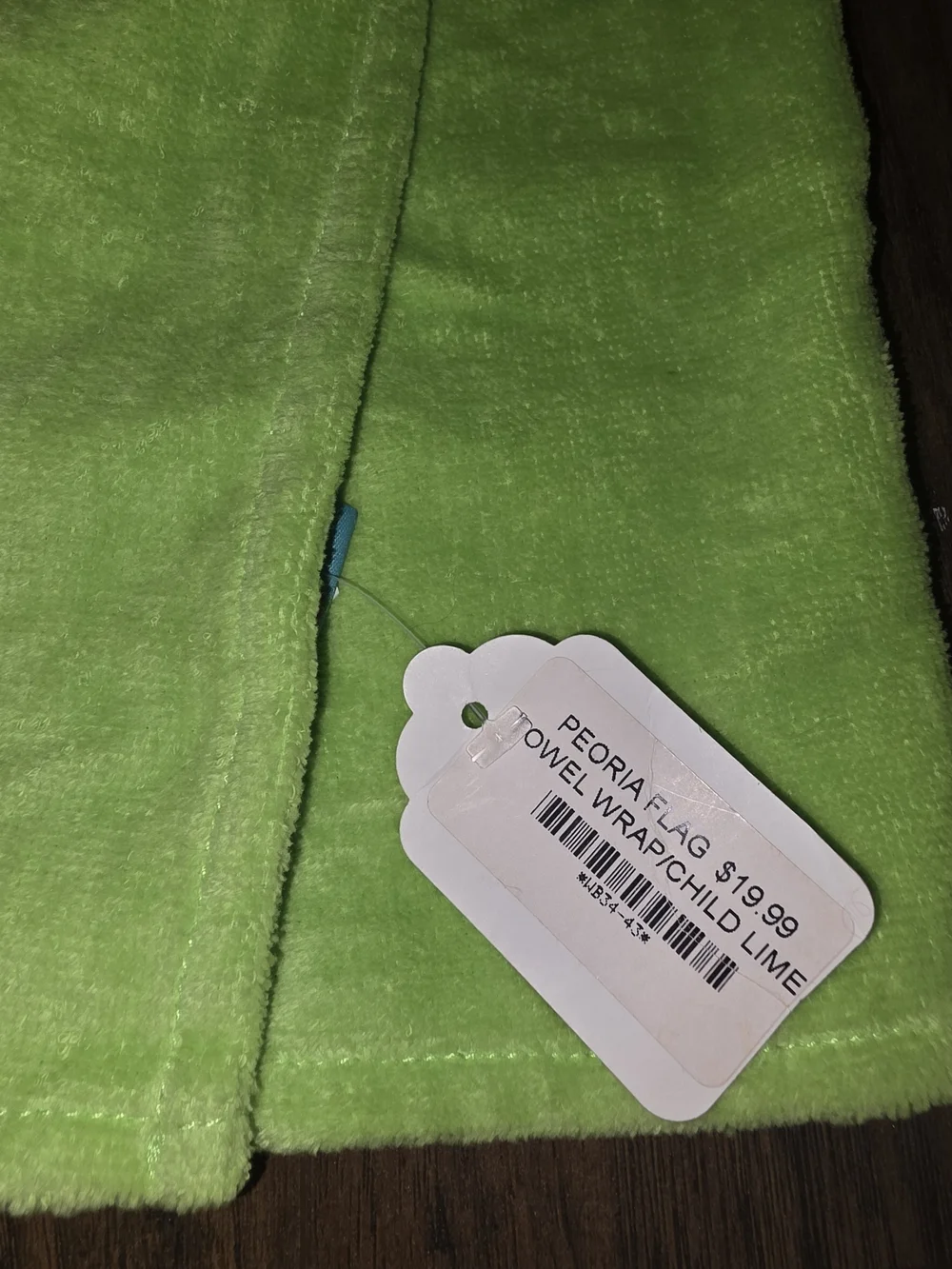 Kids Lime Green Towel Wrap